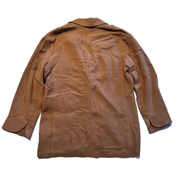 Madewell Blazer Cotton-Linen Relaxed Larsen in Faded Earth Medium NWOT - Picture 7 of 9